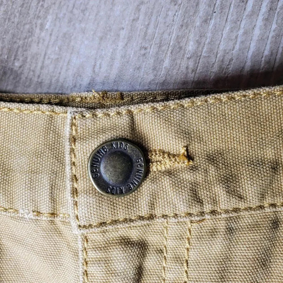 Genuine Kids from OshKosh Tan Raw Hem Cargo Toddler Boy Shorts Size 18m NWOT - Picture 4 of 11